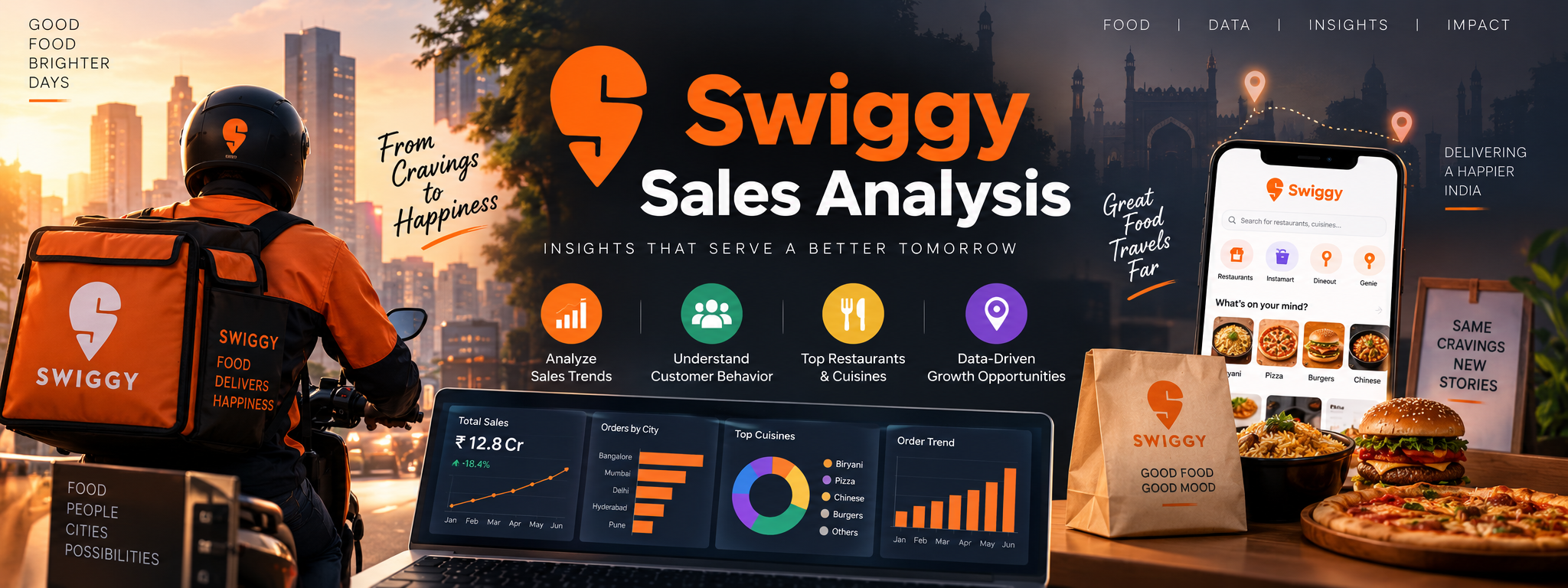 Swiggy sales analysis dashboard